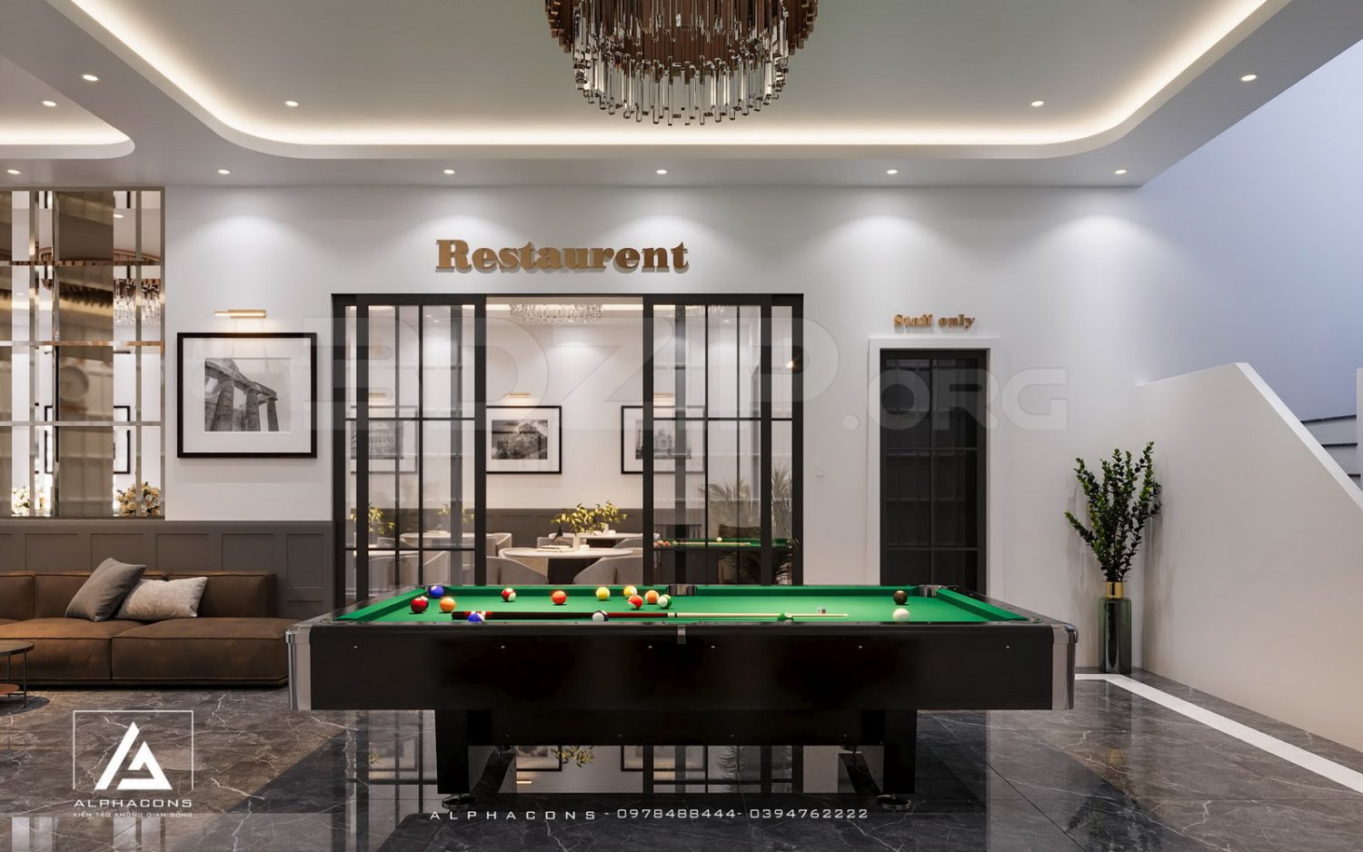 11451. Download 3ds Max Flc Hotel Restaurant And Reception Interior Model By Tran Tuan Anh (4)