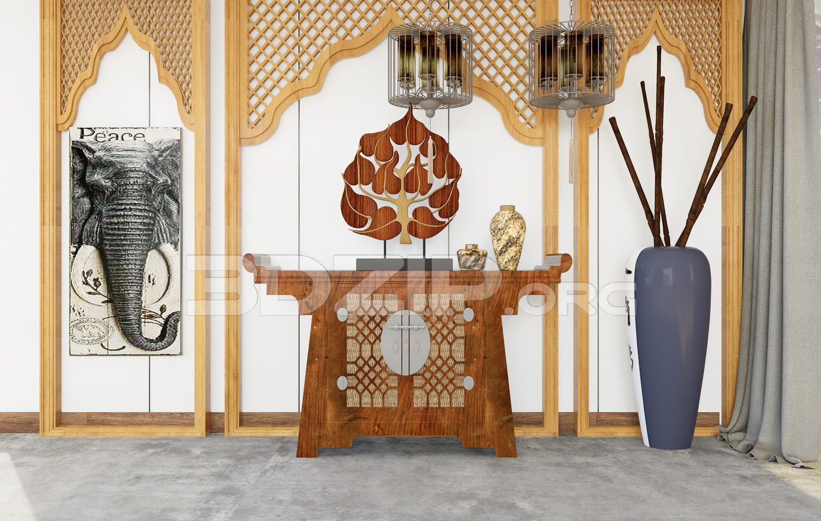 11977. Free 3ds Max Altar Room Interior Model Download (2)