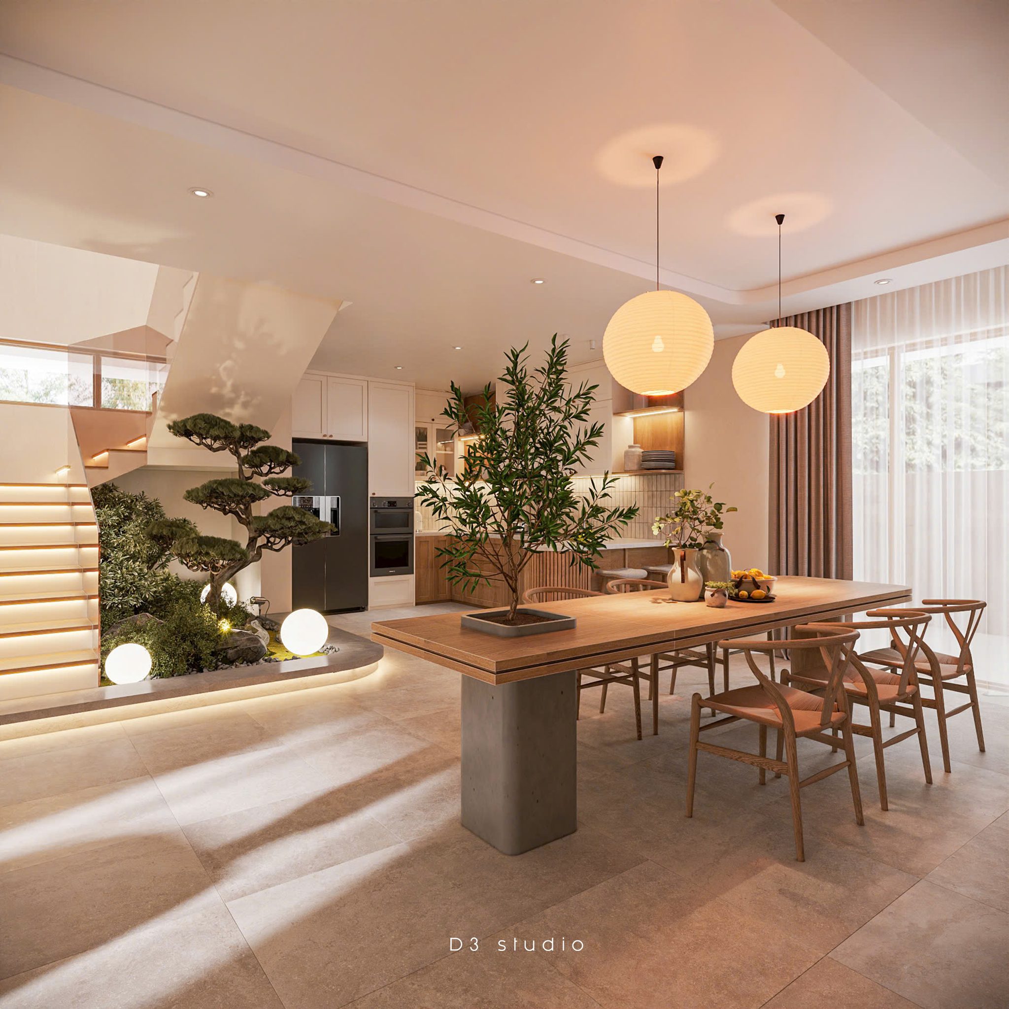 13755. 3ds Max Living Room - Kitchen Interior Model Download By Db Designstudio (5)