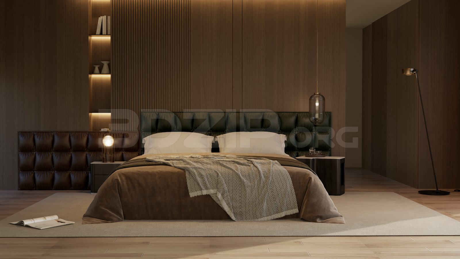 13763. Free 3ds Max Bedroom Interior Model Download (2)
