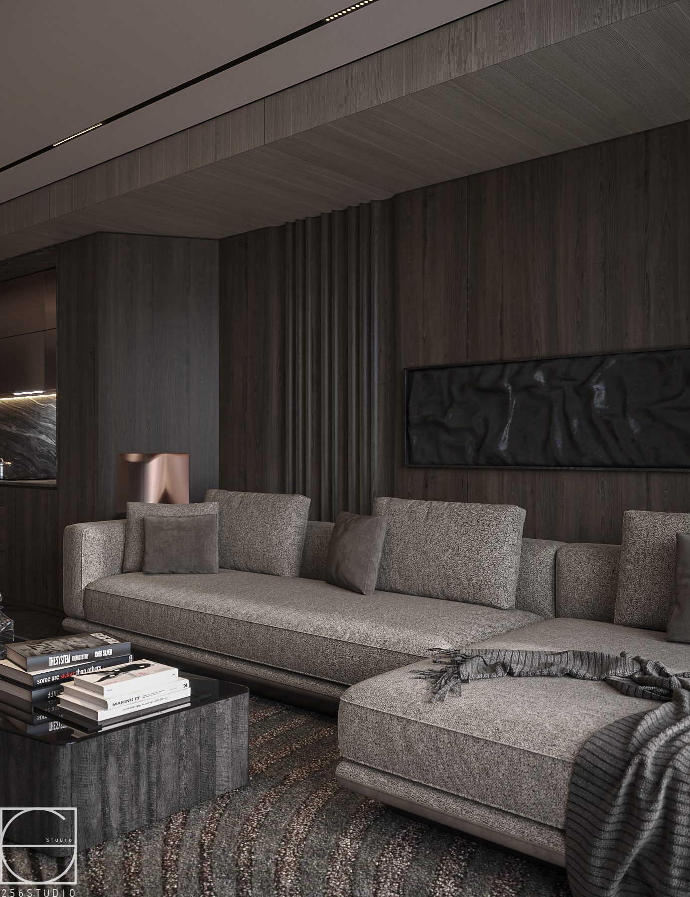 13765. 3ds Max Living Room - Kitchen Interior Model Download By 256 Studio (12)