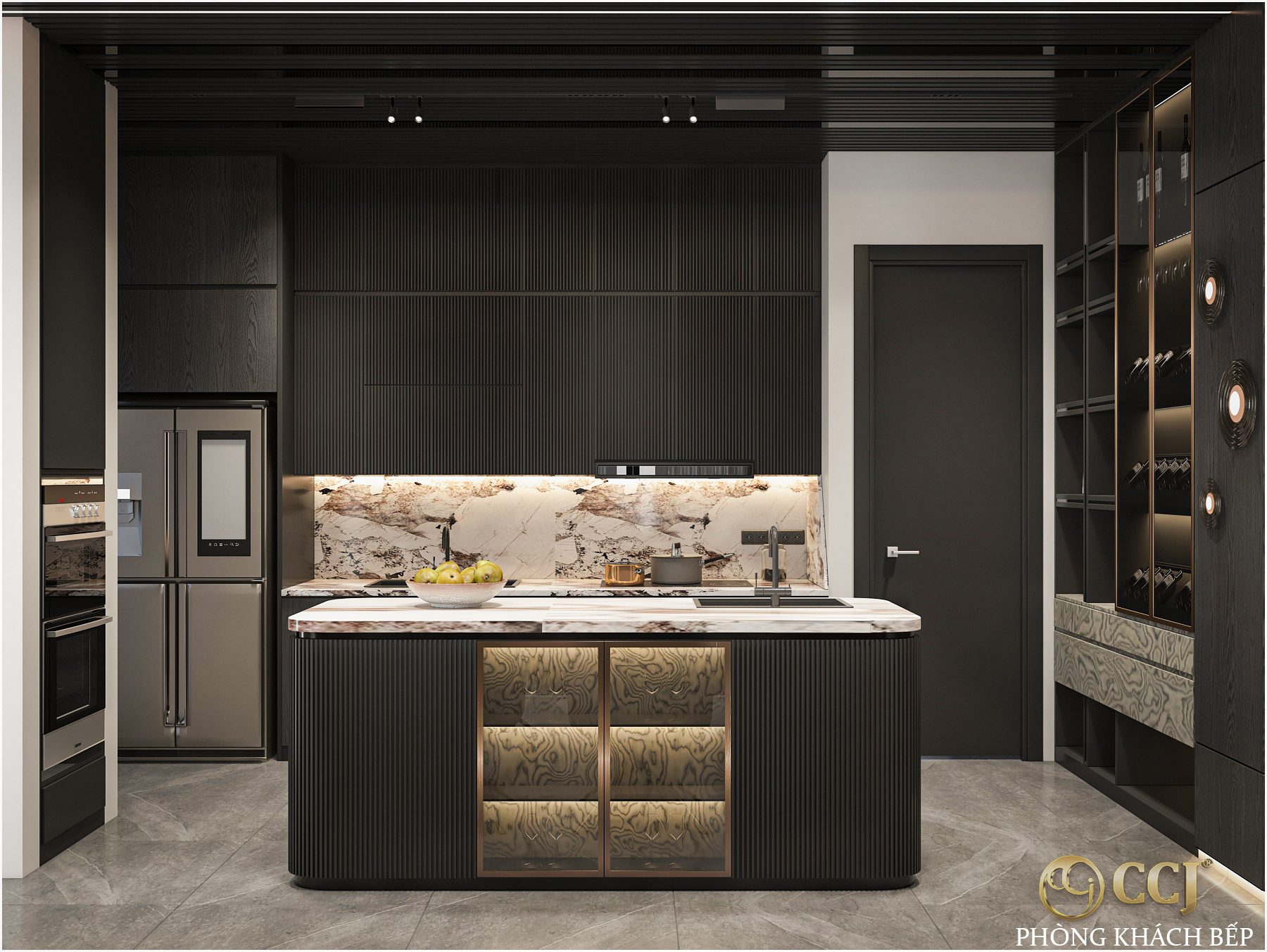 13772. 3ds Max Living Room - Kitchen Interior Model Download By Nhan Hoang Hoang (4)