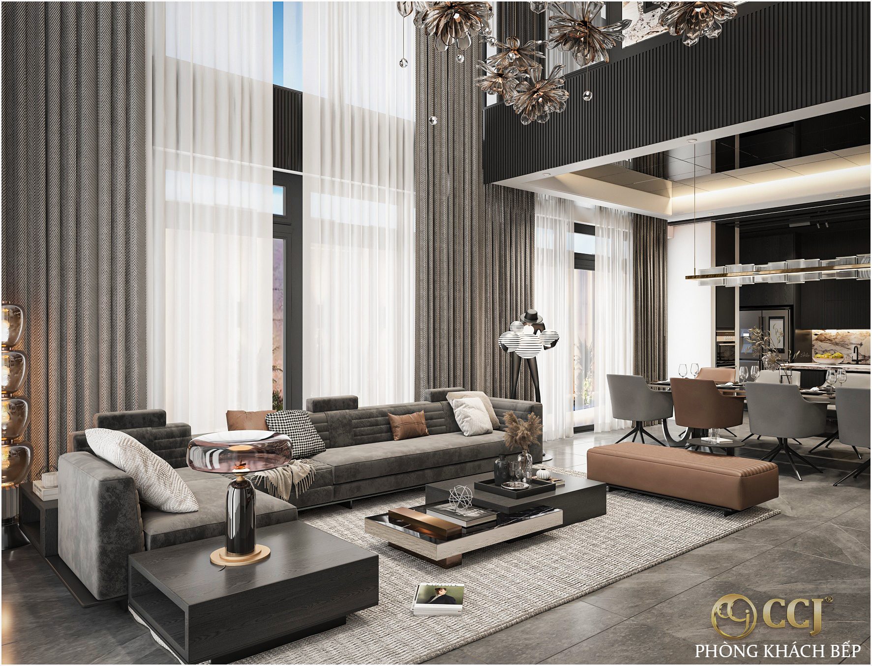 13772. 3ds Max Living Room - Kitchen Interior Model Download By Nhan Hoang Hoang (6)