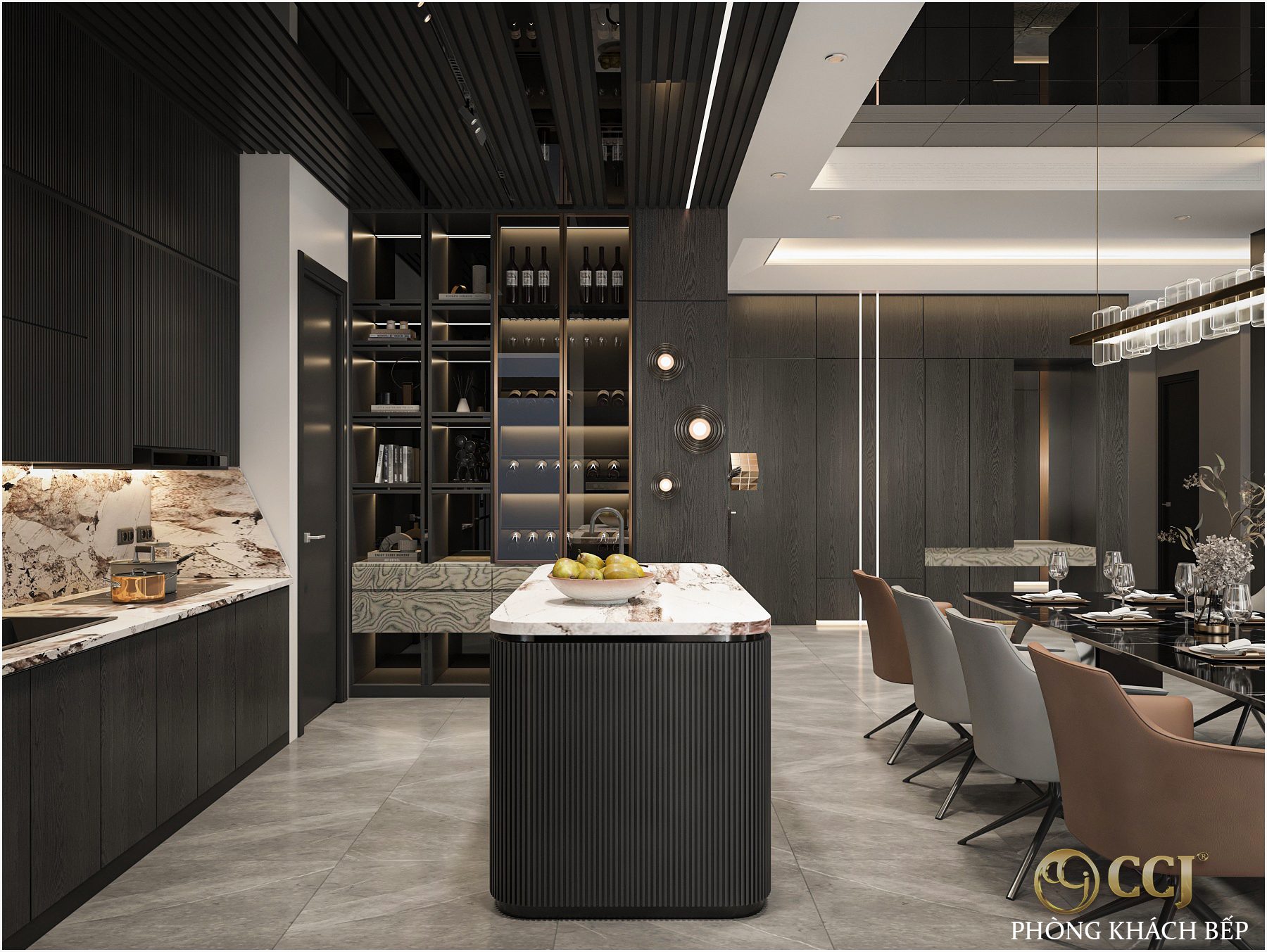 13772. 3ds Max Living Room - Kitchen Interior Model Download By Nhan Hoang Hoang (9)