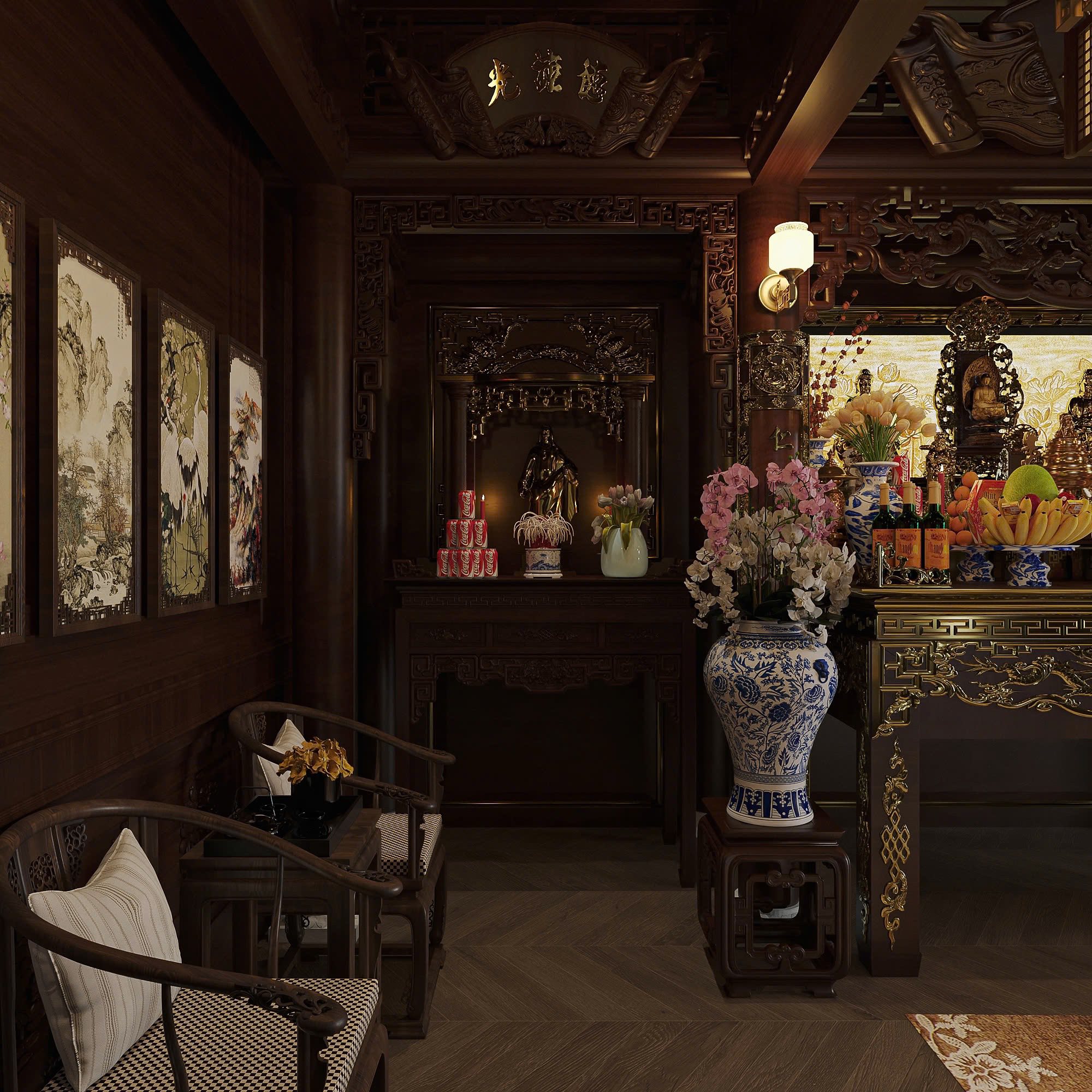 13794. Free 3ds Max Altar Room Interior Model Download By Duc Nguyen (2)