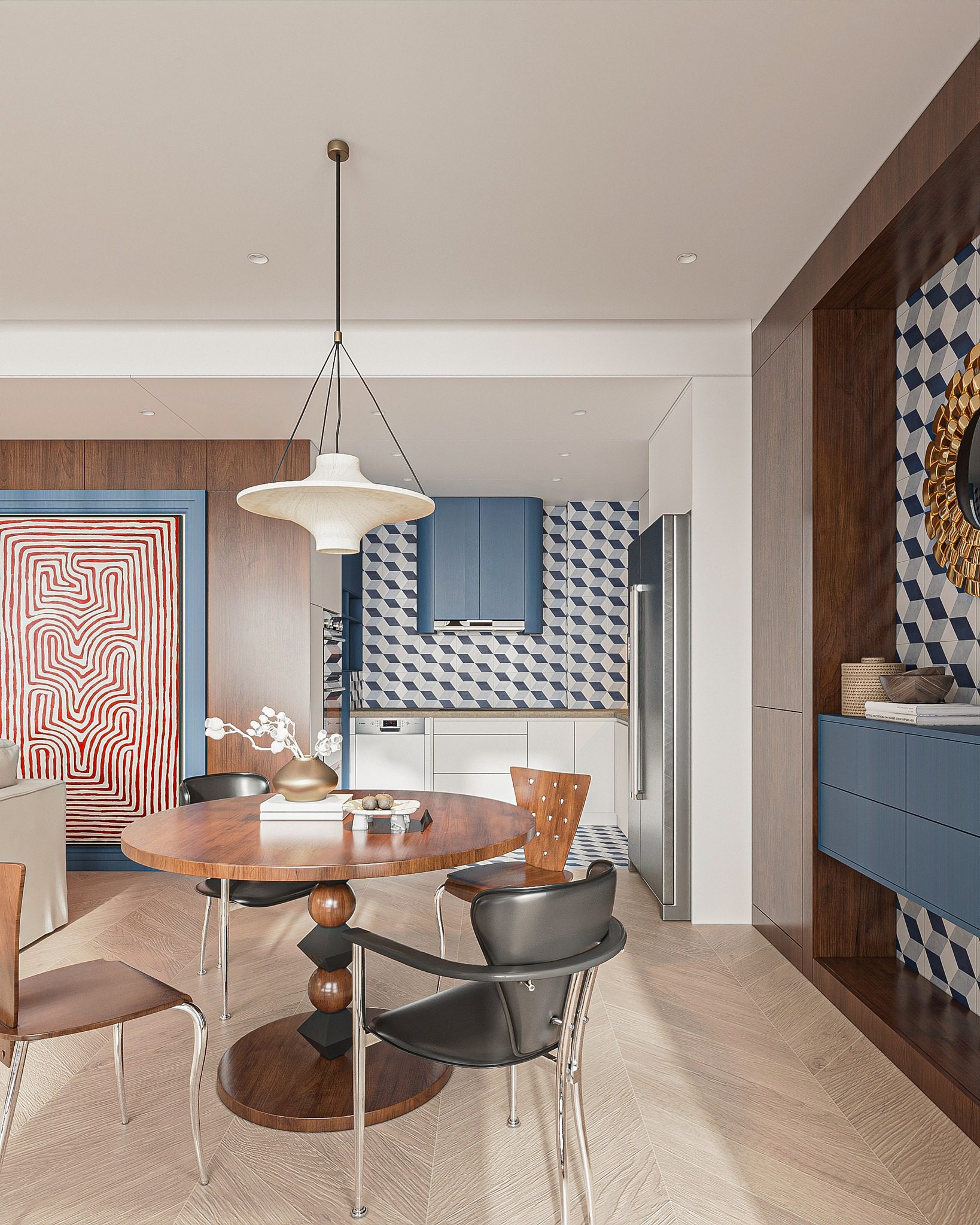 13796. 3ds Max Living Room - Kitchen Interior Model Download By Nguyen Ngoc Lam (2)