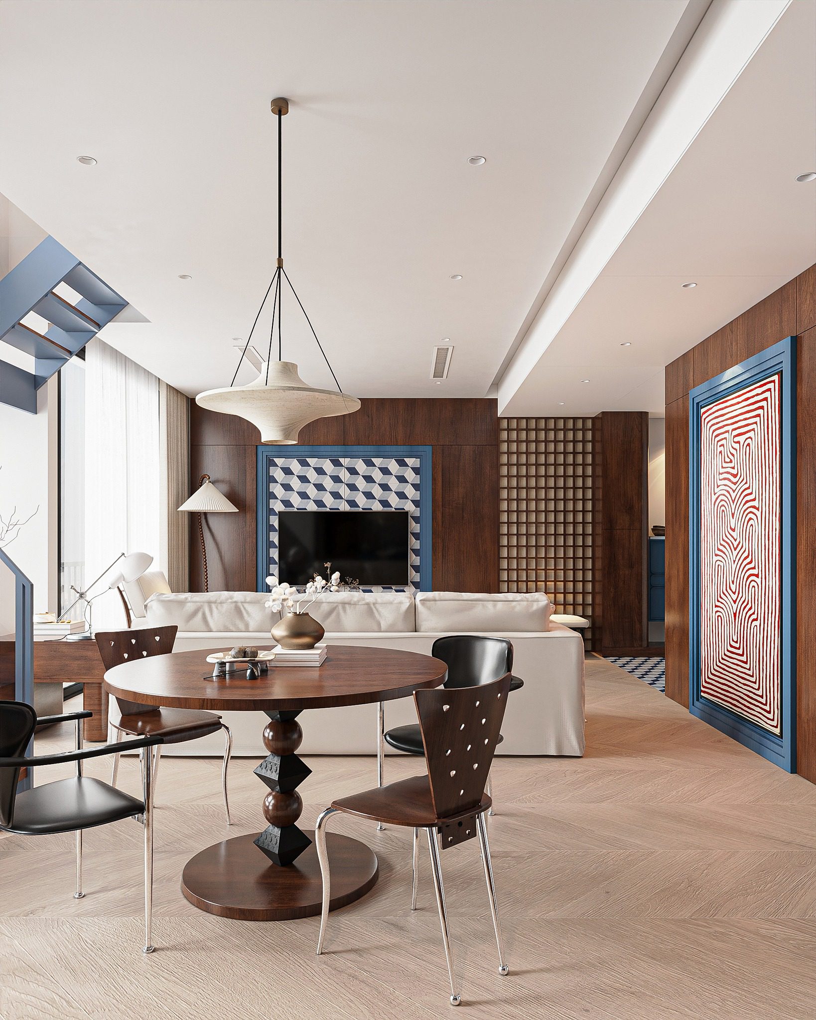 13796. 3ds Max Living Room - Kitchen Interior Model Download By Nguyen Ngoc Lam (8)