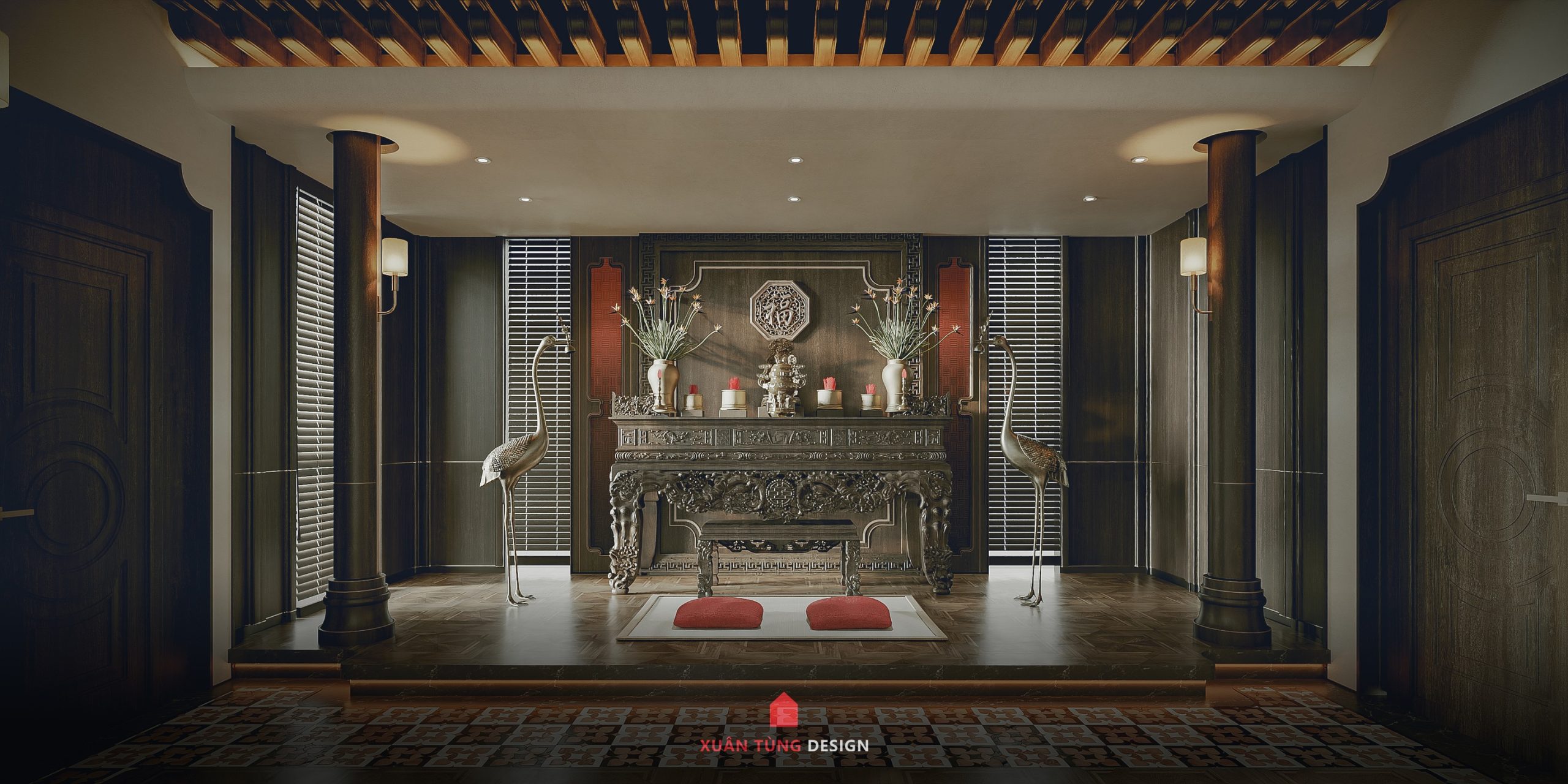 13806. Free 3ds Max Altar Room Interior Model Download By Tran Mo (1)