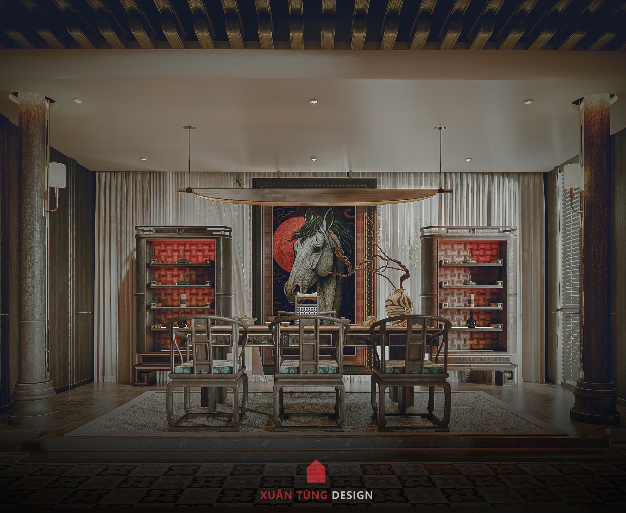 13806. Free 3ds Max Altar Room Interior Model Download By Tran Mo (5)