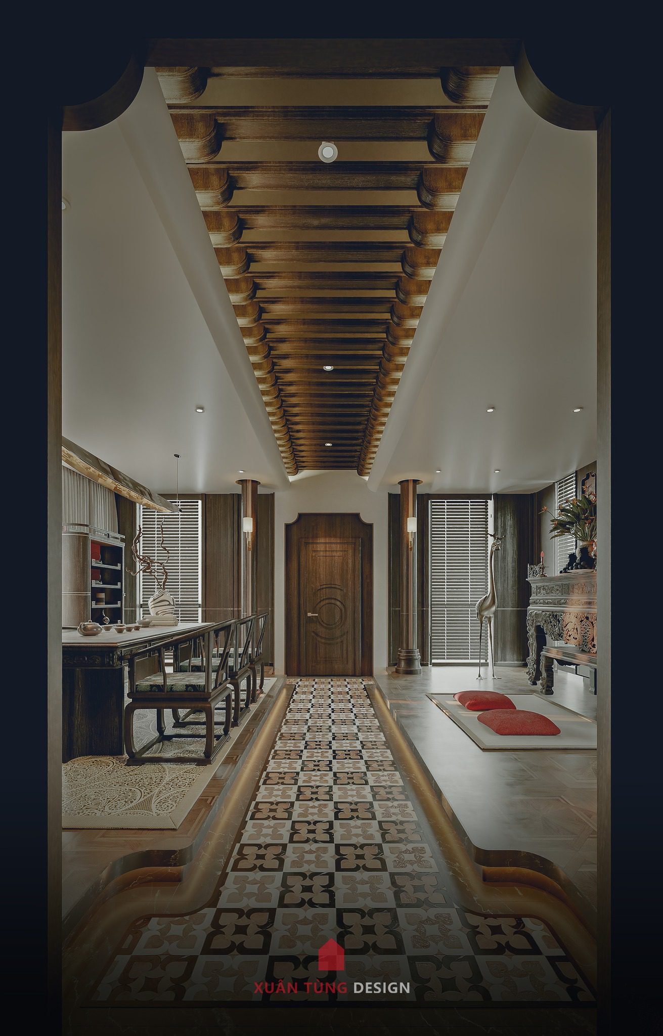 13806. Free 3ds Max Altar Room Interior Model Download By Tran Mo (6)