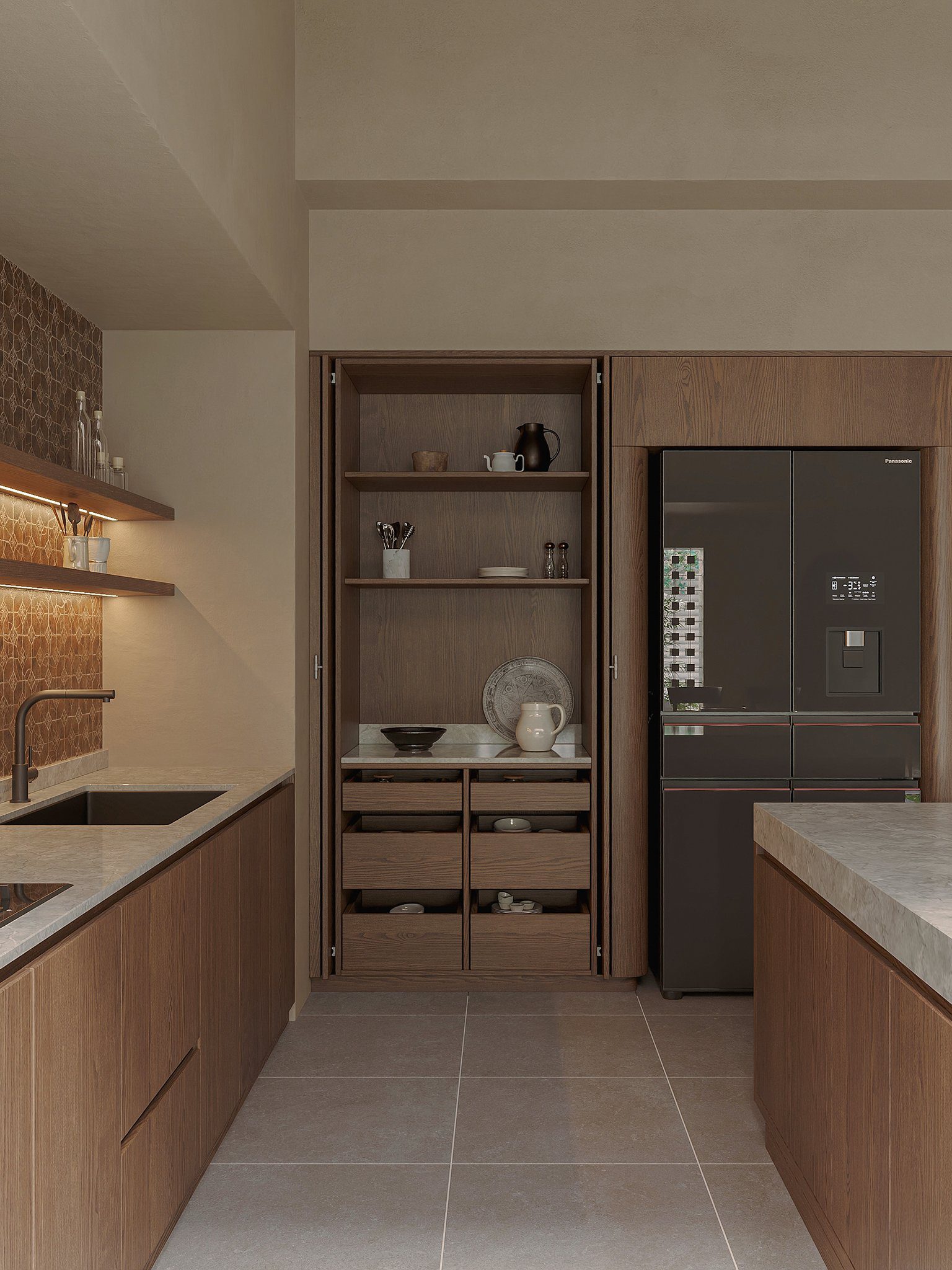 13811. 3ds Max Kitchen Room Interior Model Download By Cao Ngoc Cuong (9)
