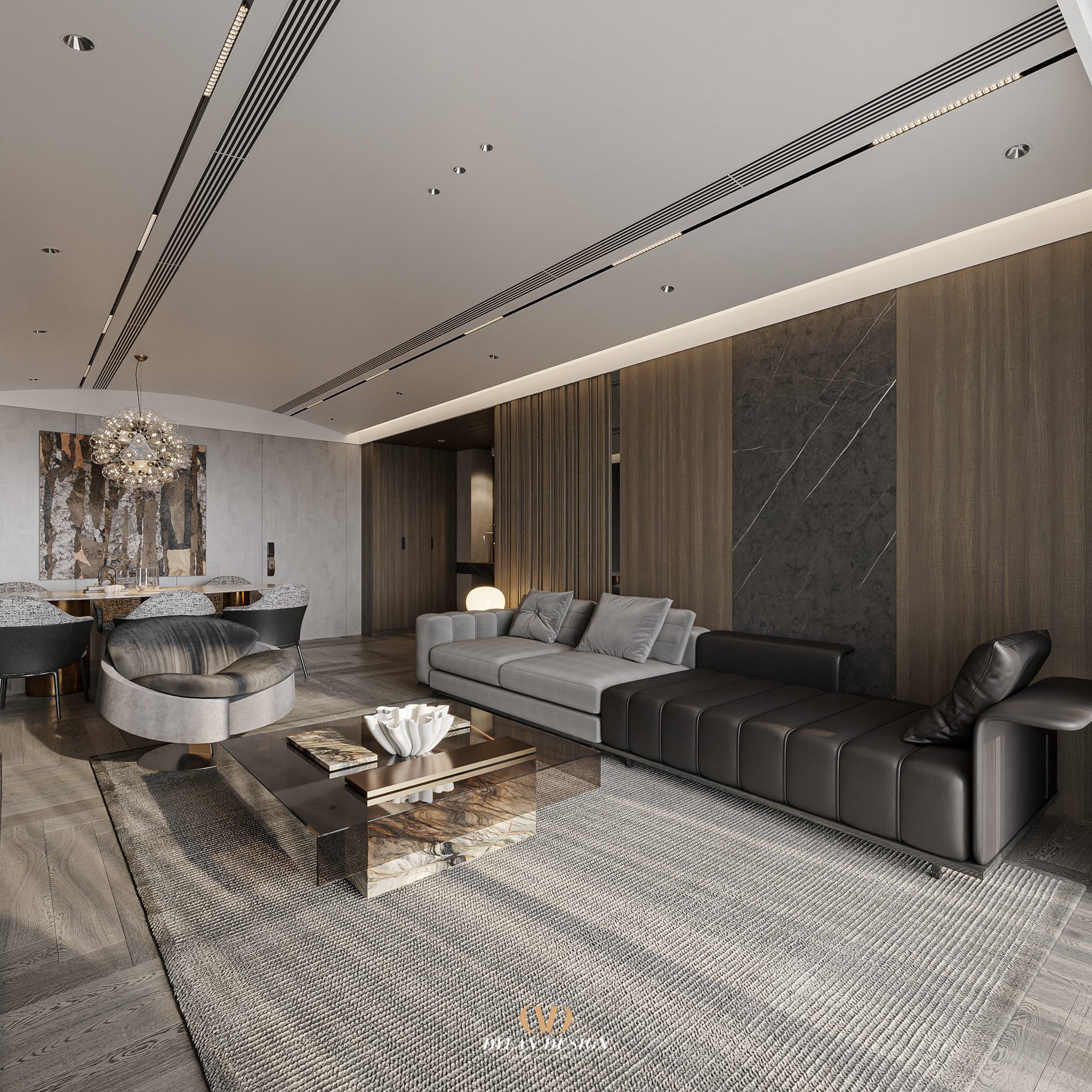 13812. 3ds Max Living Room – Kitchen Interior Model Download By Bui Vien (12)