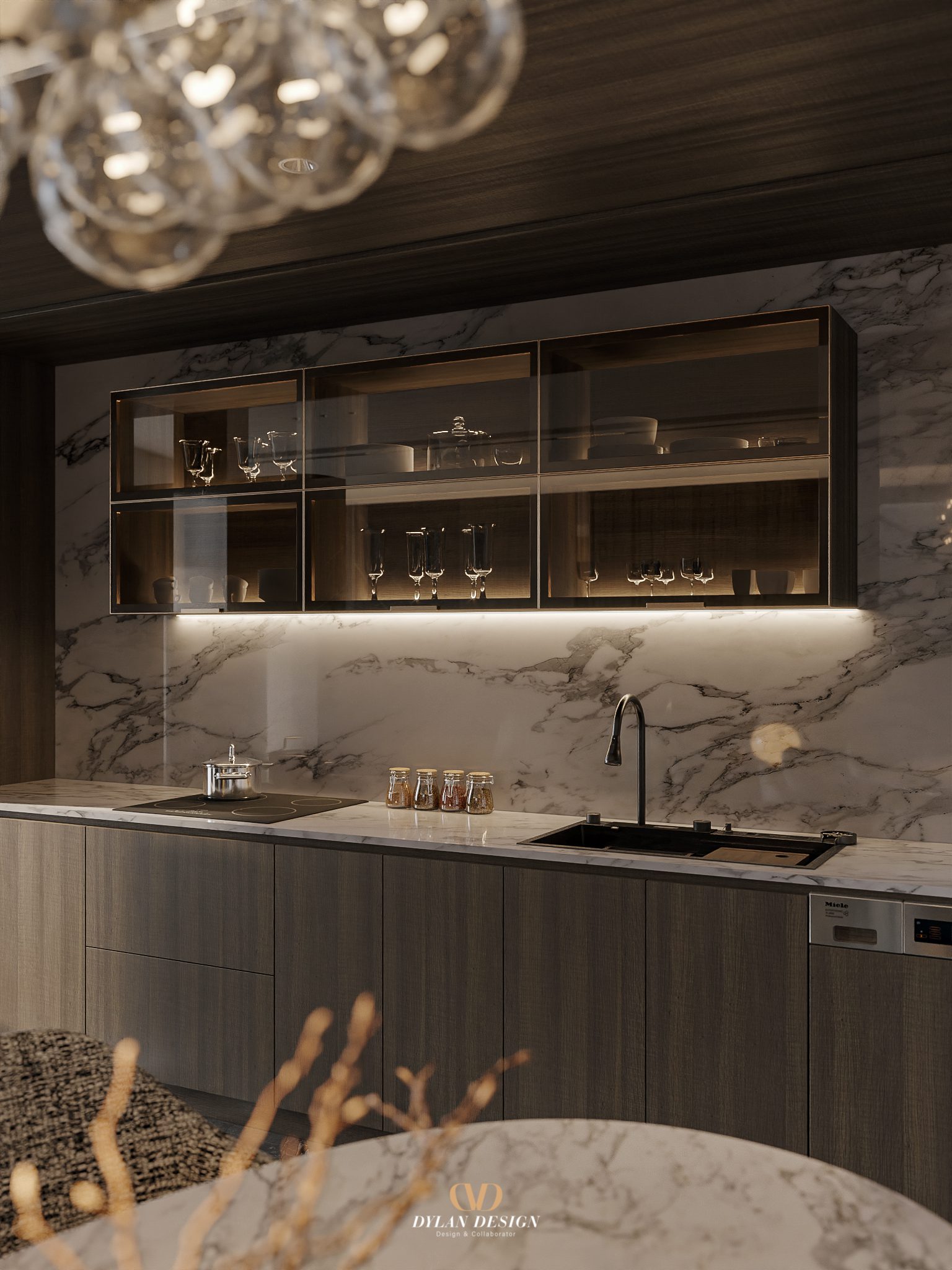 13812. 3ds Max Living Room – Kitchen Interior Model Download By Bui Vien (13)