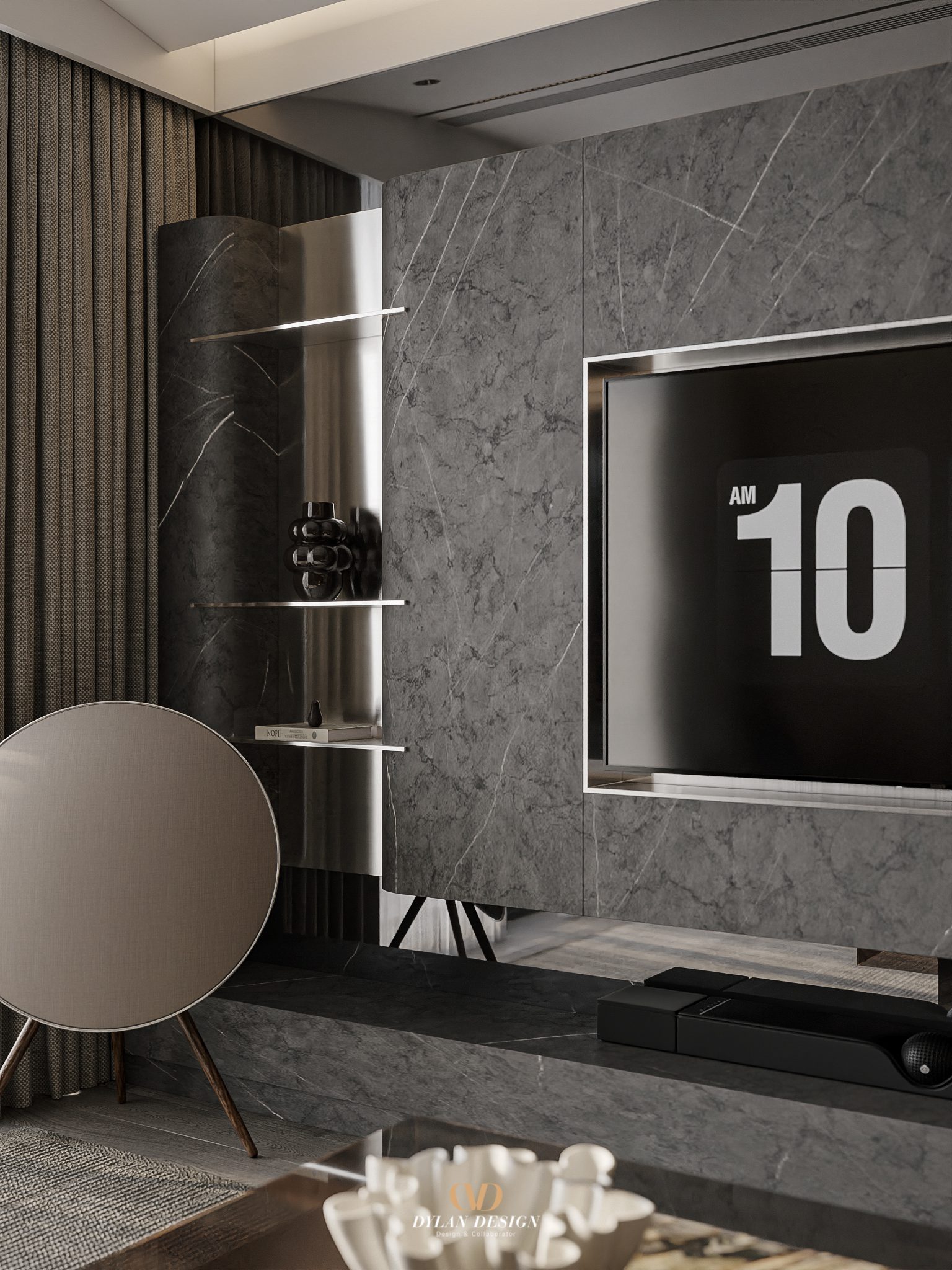 13812. 3ds Max Living Room – Kitchen Interior Model Download By Bui Vien (5)