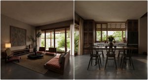 13813. 3ds Max Living Room - Kitchen Interior Model Download By Long Nhat
