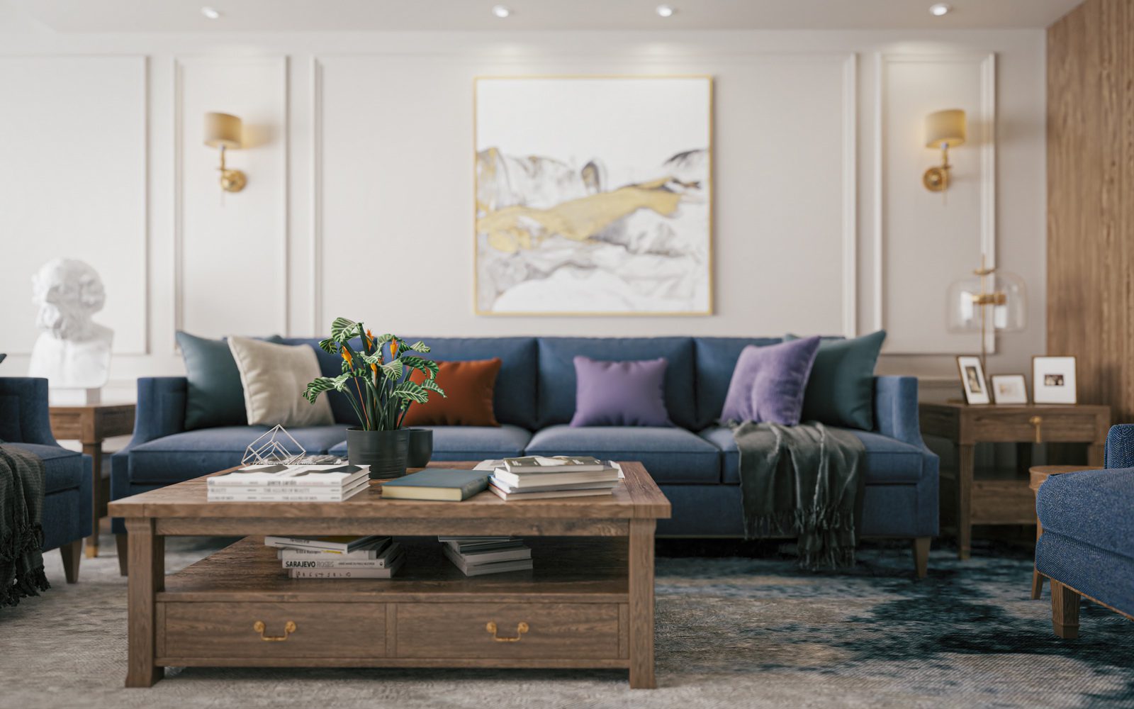 20016. 3ds Max Living Room Interior Model Download (3)