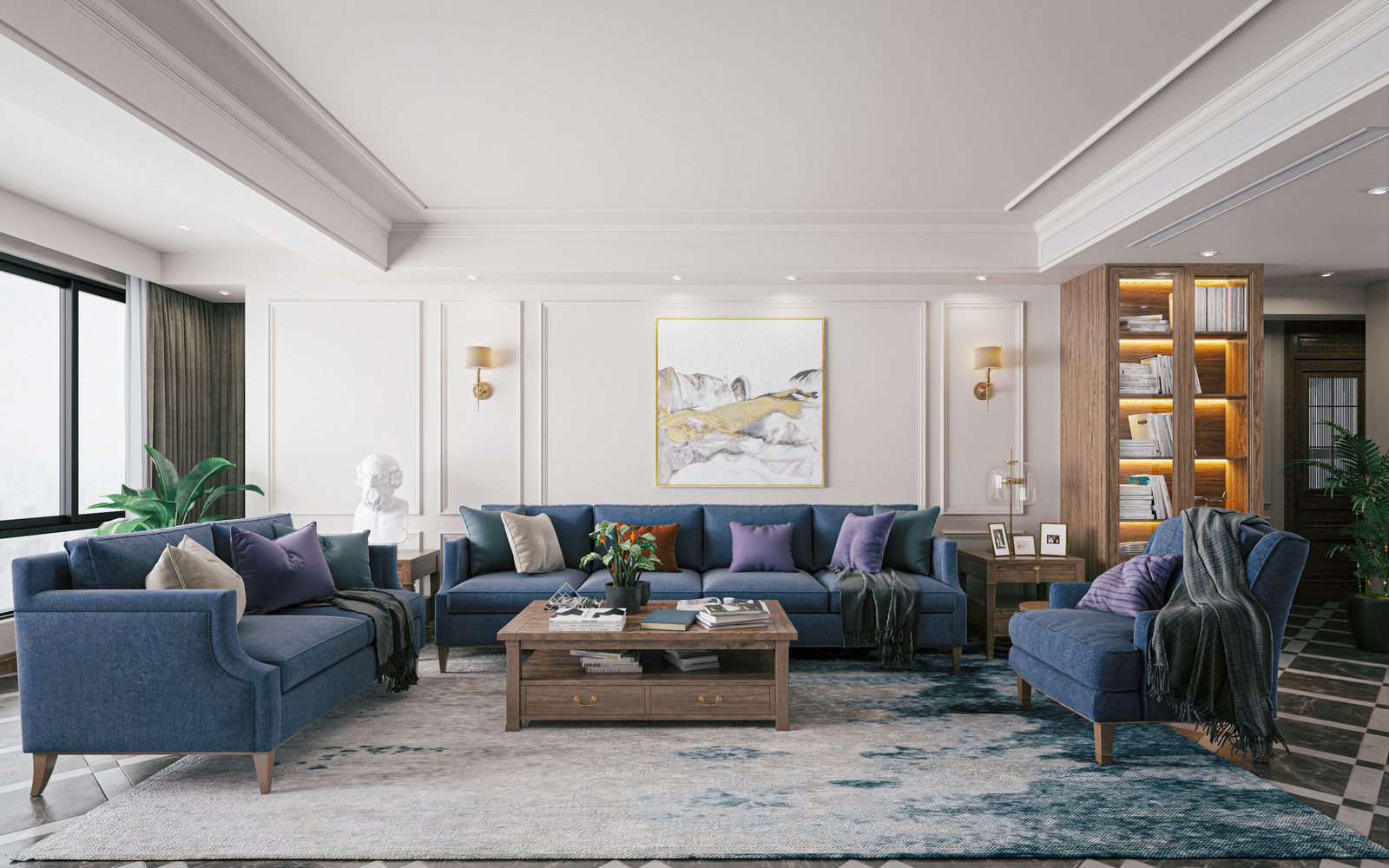 20016. 3ds Max Living Room Interior Model Download (1)