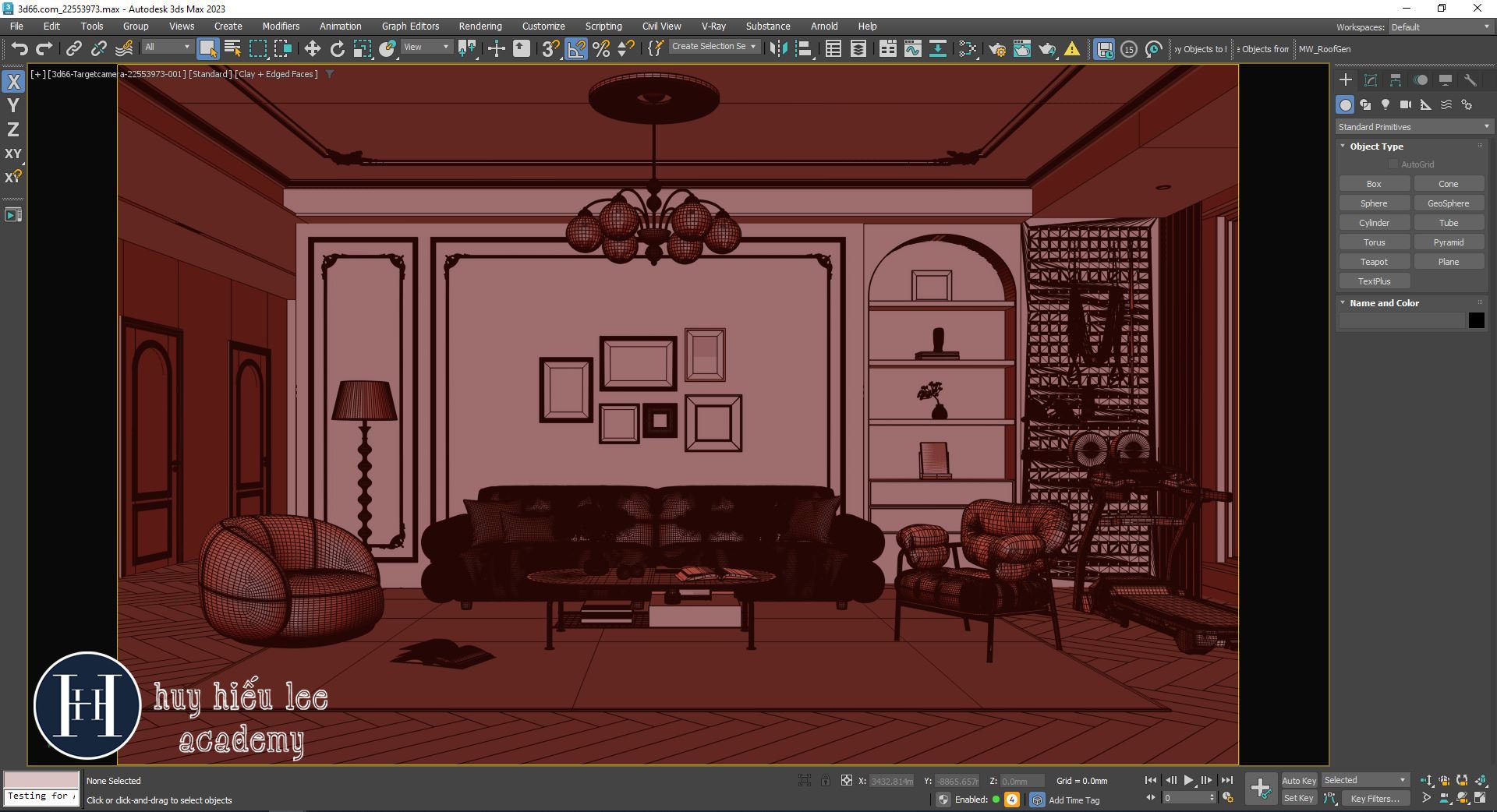 20096. 3ds Max Living Room Interior Model Download (4)