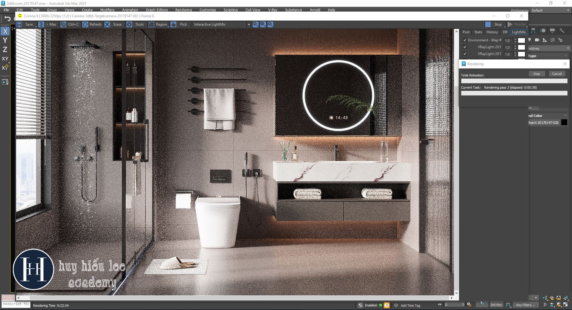 20098. Download Free 3ds Max Bathroom Interior Model (2)