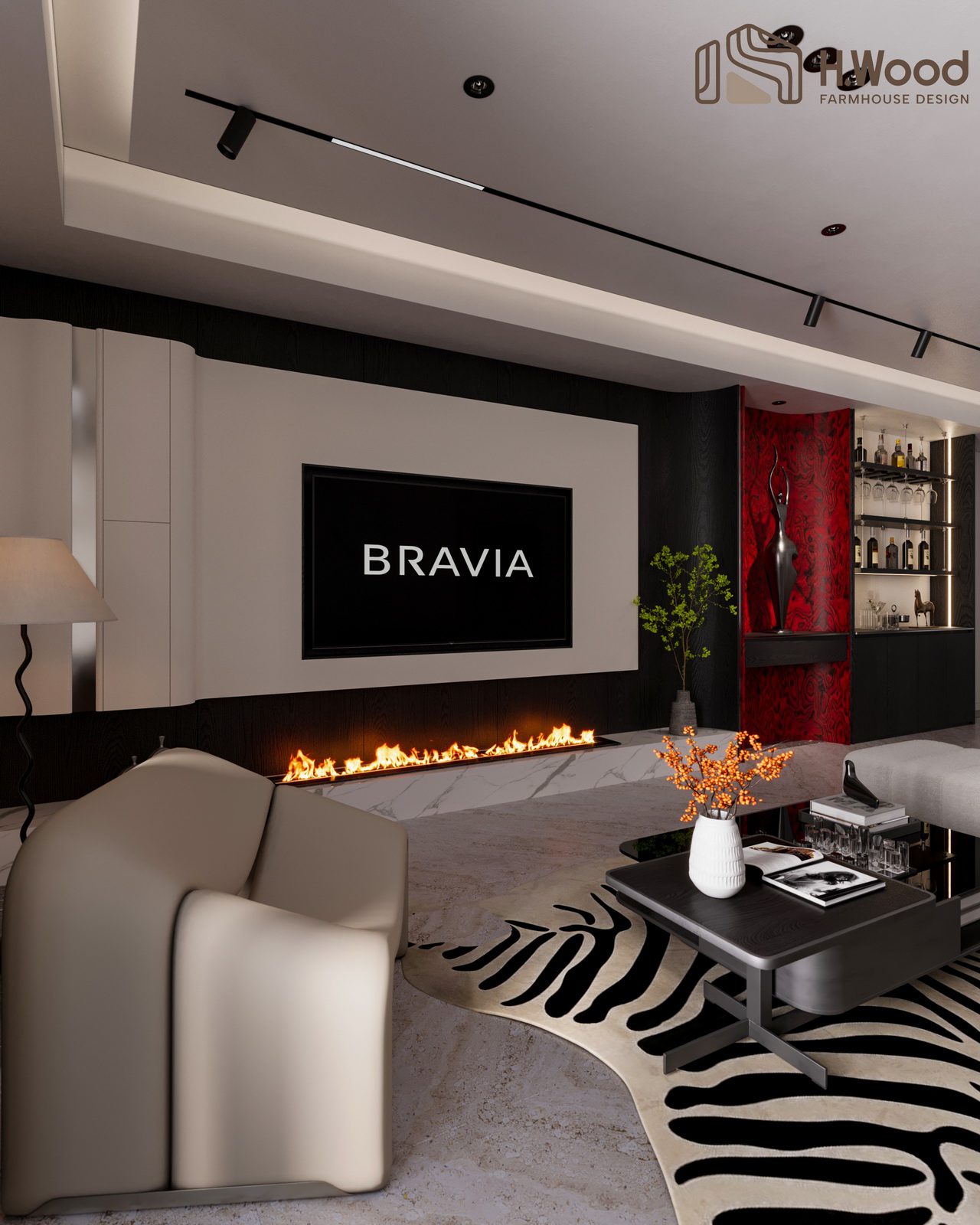 20107. 3ds Max Living Room - Kitchen Interior Model Download (9)