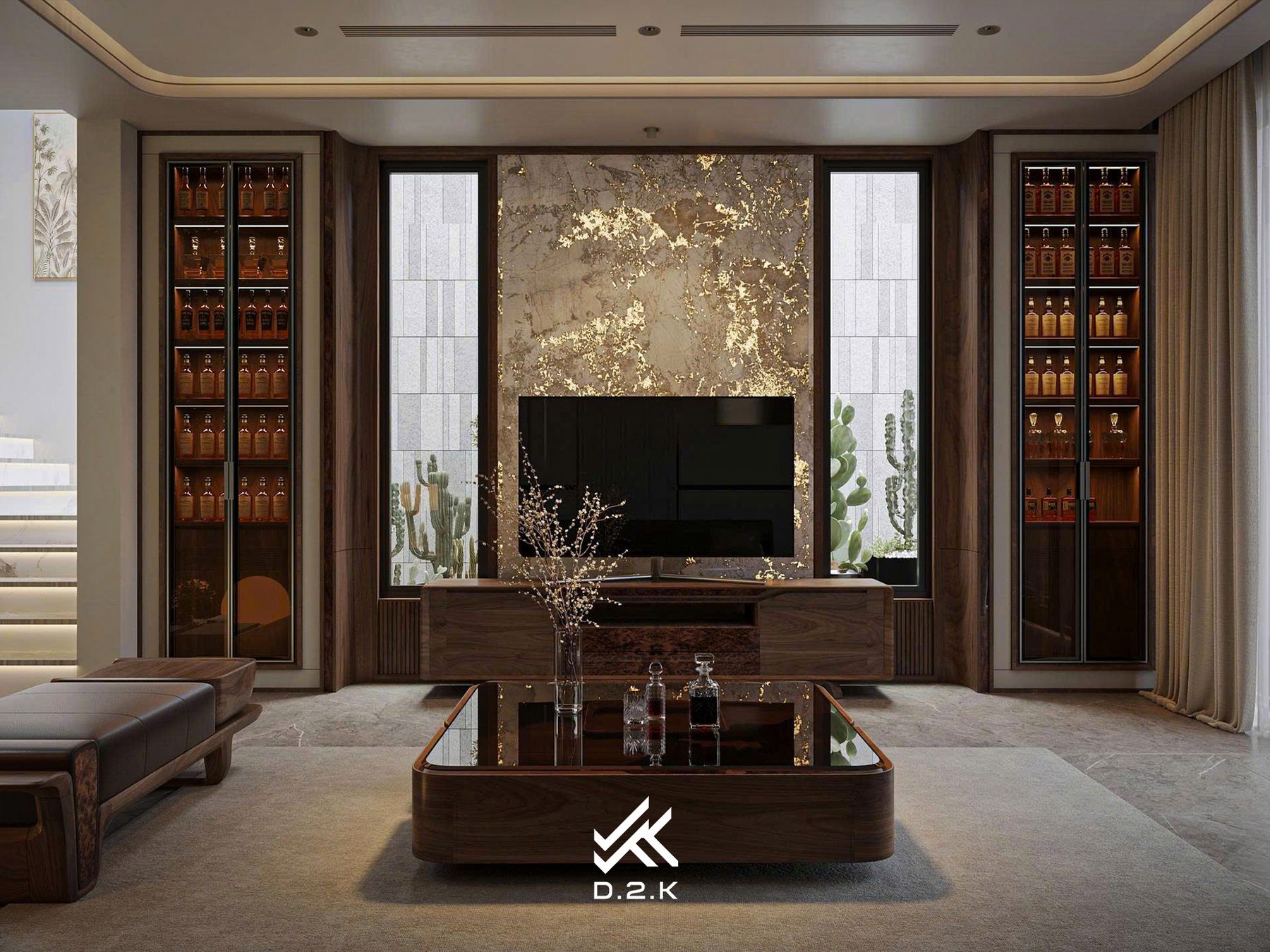 20237. 3ds Max Living Room - Kitchen Interior Model Download By Duong Duy Tran (8)