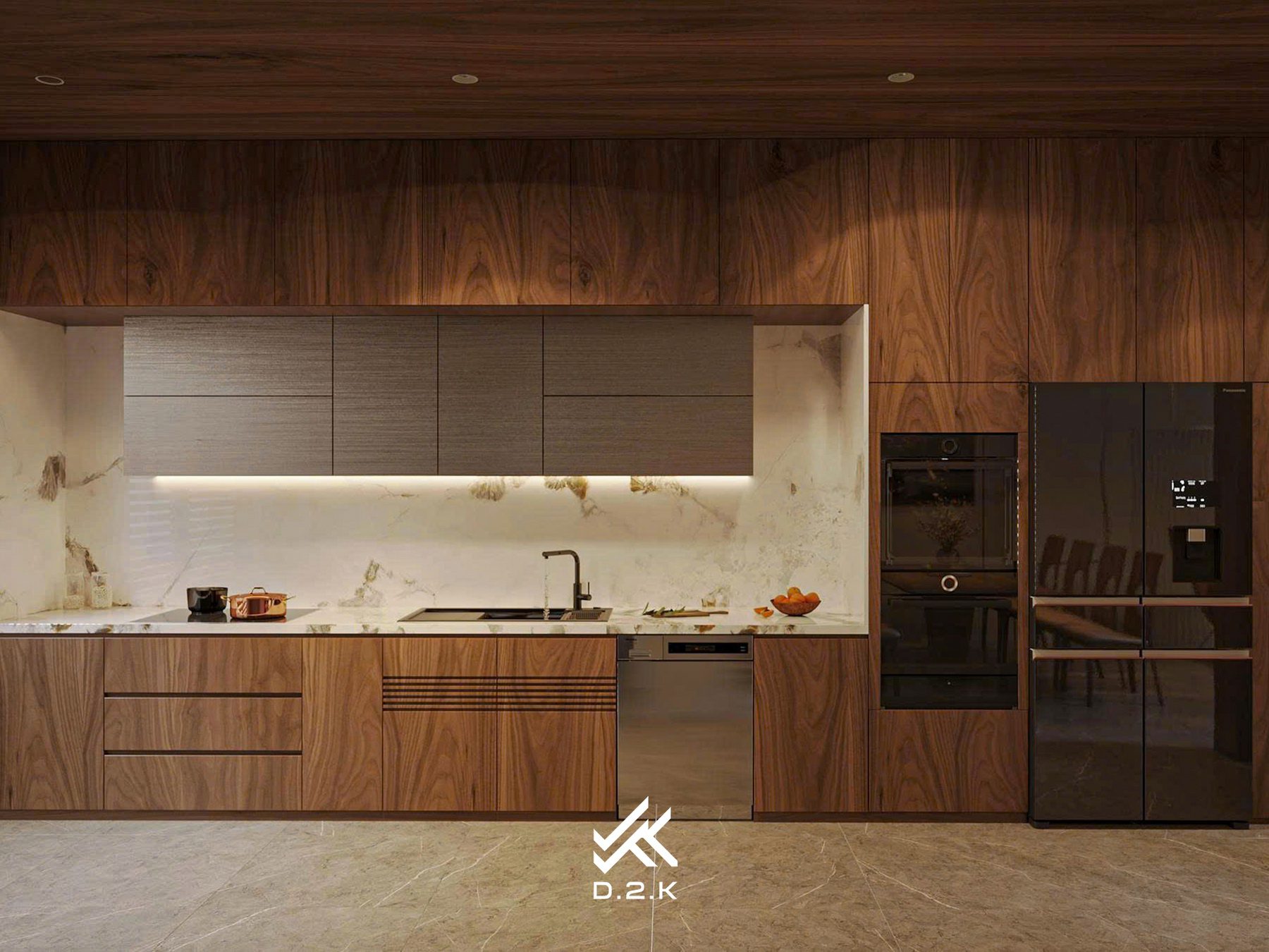 20237. 3ds Max Living Room - Kitchen Interior Model Download By Duong Duy Tran (2)