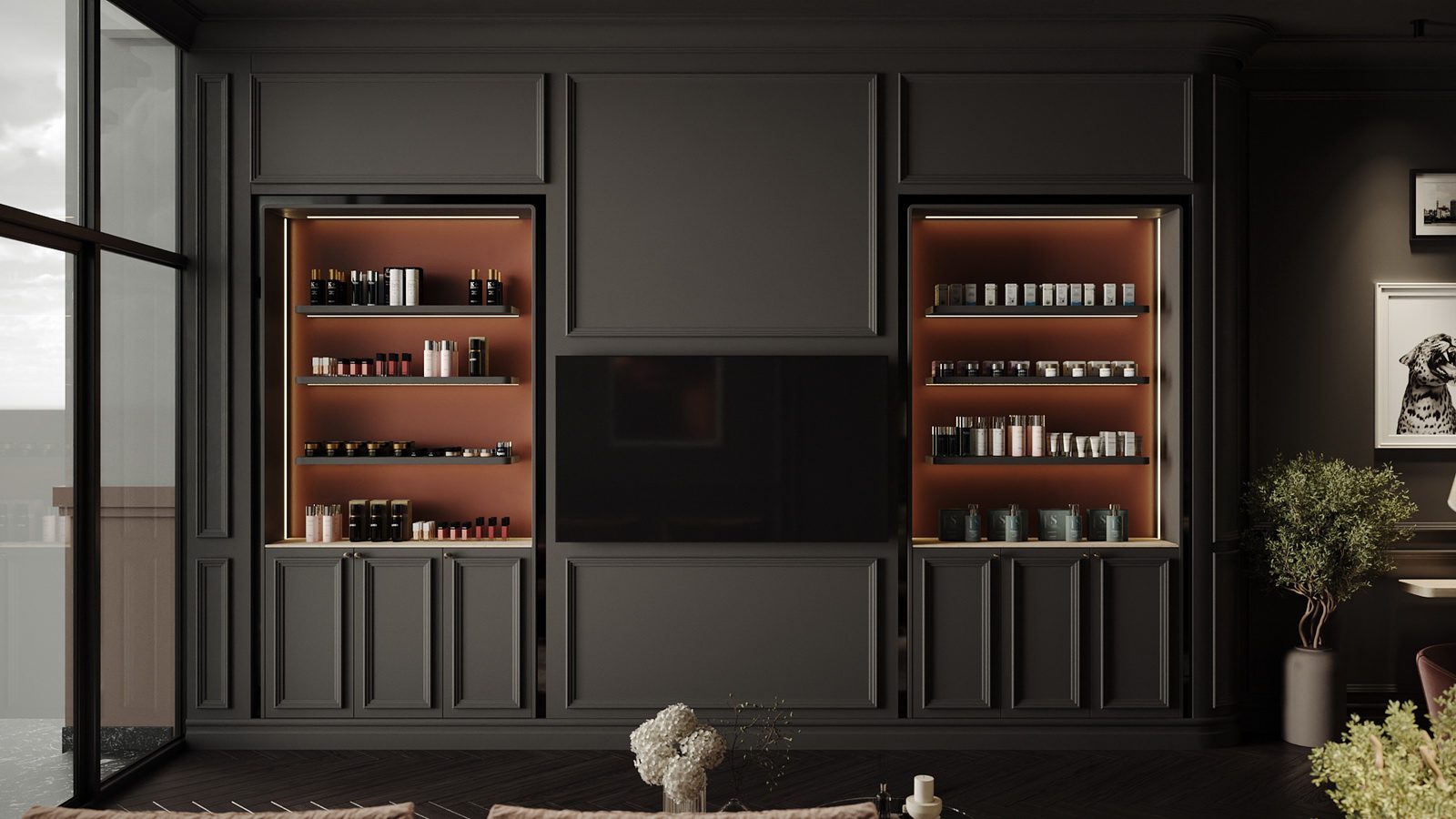 20238. 3ds Max Living Room - Kitchen Interior Model Download (3)