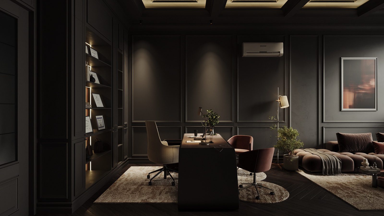 20238. 3ds Max Living Room - Kitchen Interior Model Download (6)