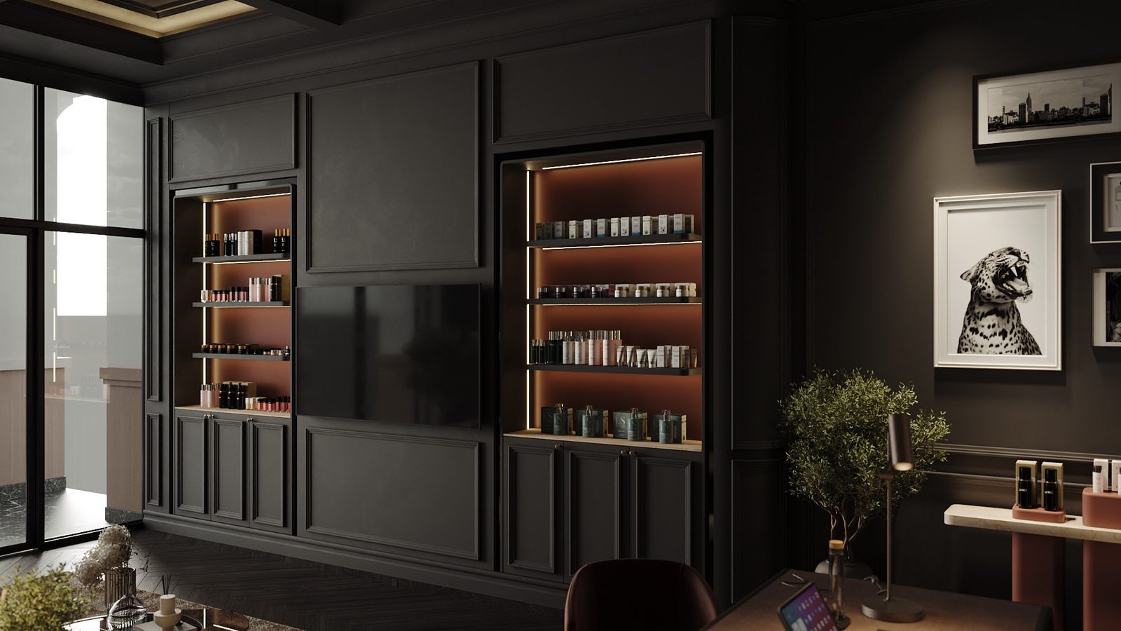 20238. 3ds Max Living Room - Kitchen Interior Model Download (7)