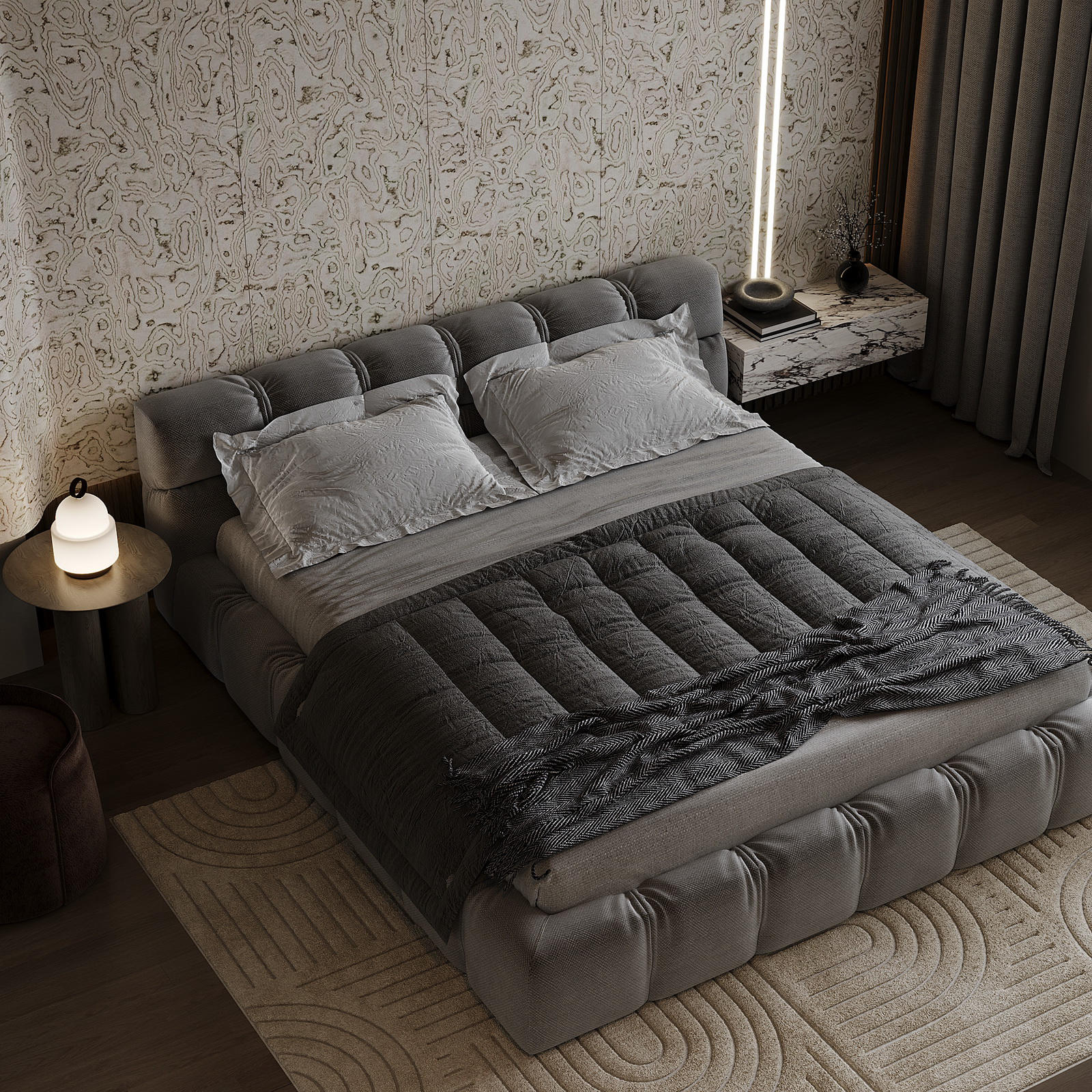 20241. 3ds Max Bedroom Interior Model Download (5)