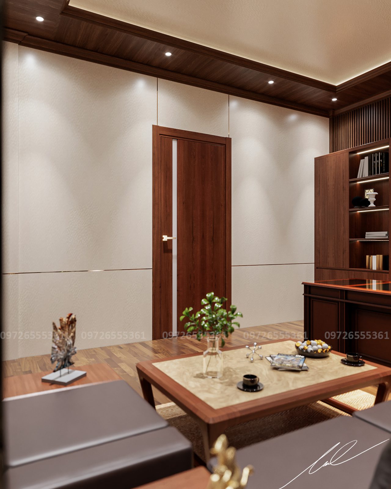 13822. 3ds Max Workroom Interior Model Download By Canh Pham (2)