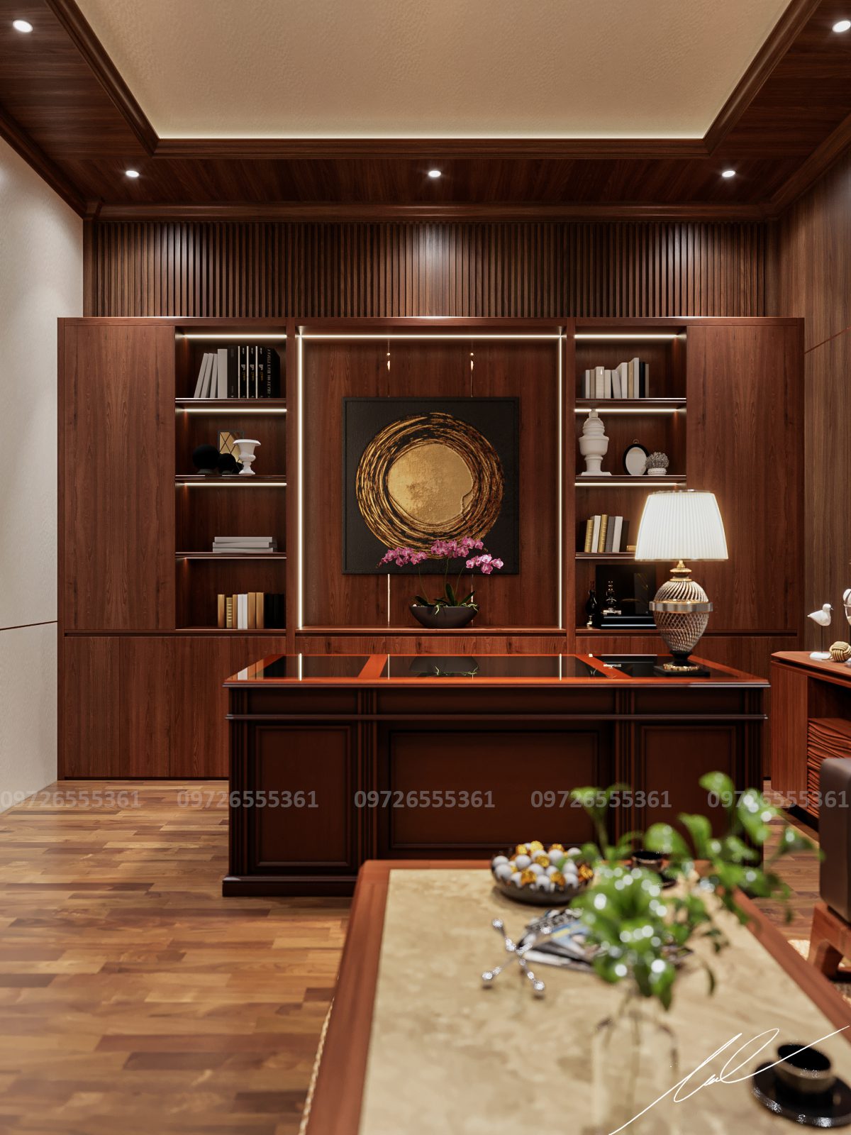 13822. 3ds Max Workroom Interior Model Download By Canh Pham (3)