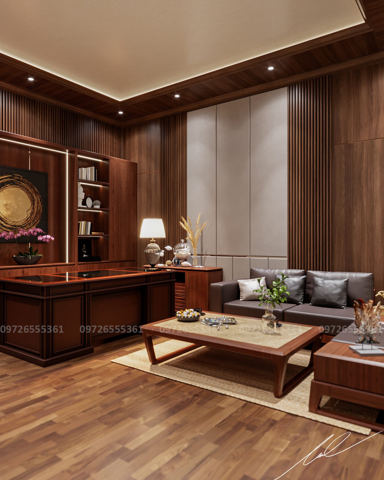 13822. 3ds Max Workroom Interior Model Download By Canh Pham (4)