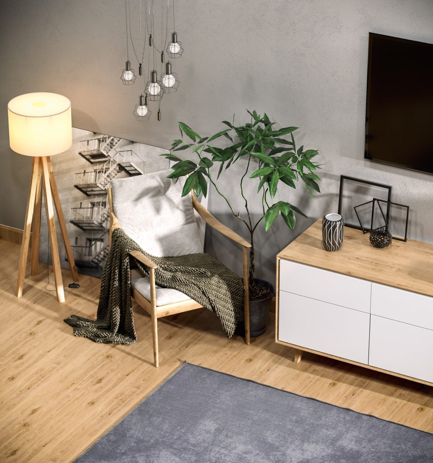 11100. Free 3D Interior Scene Model Download By Arky