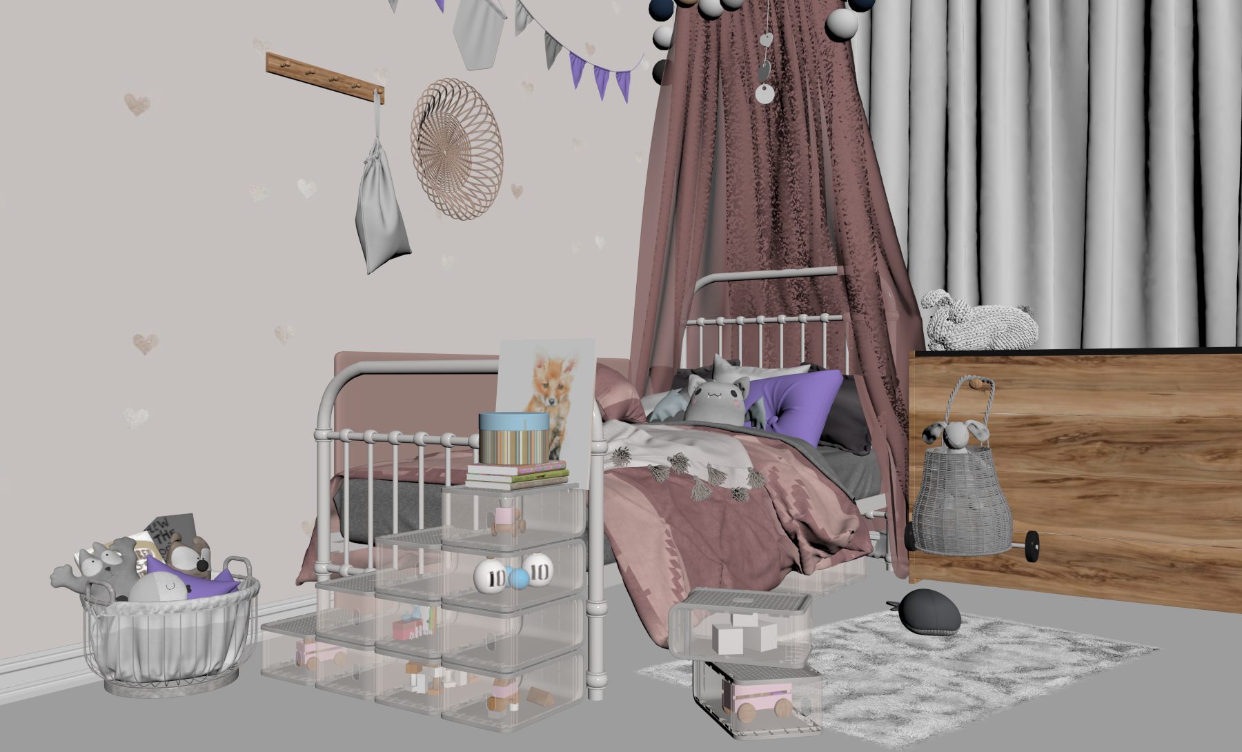 3d Model Interior Children Room 5 Free Do ( (4)