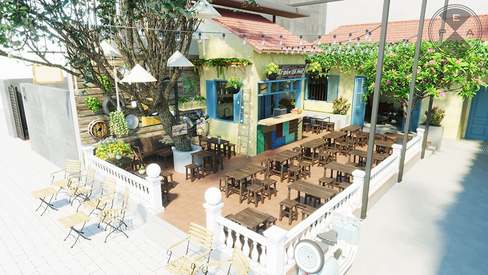 3D Exteriors coffee 2 Scene Model 3dsmax Free Download By Pea DgN